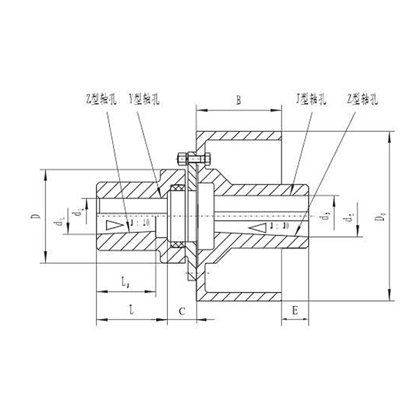 LMZ-II型帶制動輪梅花形彈性聯(lián)軸器